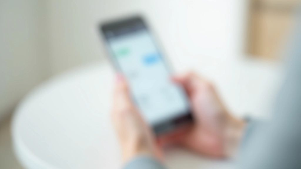 Smartphone displaying banking app interface with account balance and transaction history