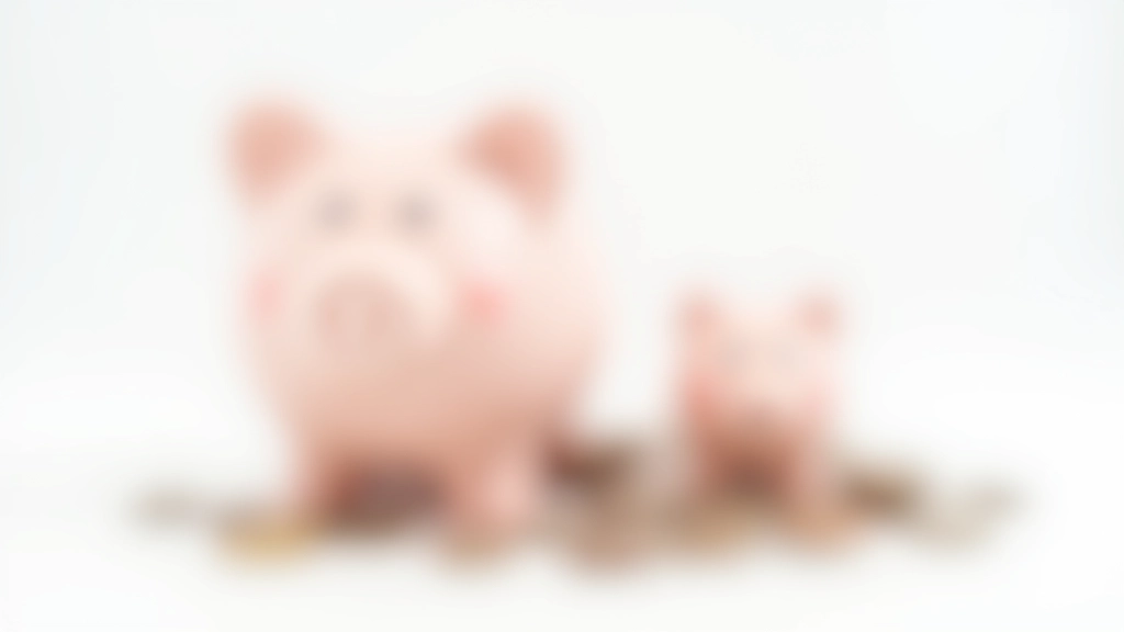 Piggy bank with coins and Octopus card next to it on white background, representing savings and budgeting